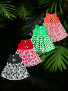 srivishnu Baby Girls Below Knee Casual Dress