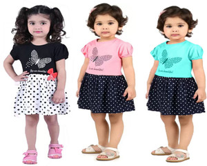 Cute N Tight Indi Baby Girls Midi/Knee Length Casual Dress