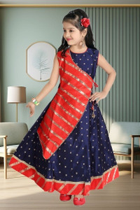 AD & AV Girls Maxi/Full Length Festive/Wedding Dress