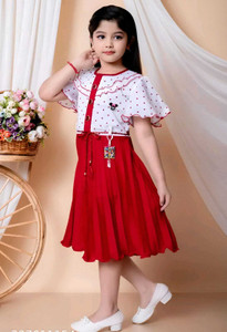 j.n.s rozina Indi Girls Below Knee Festive/Wedding Dress