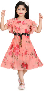 CHANDRIKA LIFESTYLE Girls Calf Length Party Dress