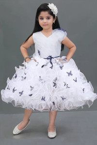 Zenat Girls Calf Length Casual Dress