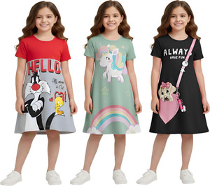 DRUZZEE Indi Girls Above Knee Casual Dress