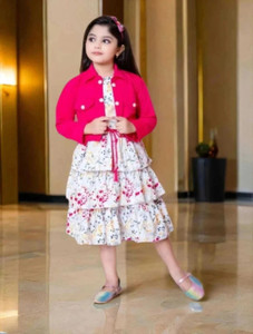 KidsCute Girls Calf Length Casual Dress