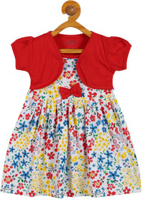 babeezworld Girls Midi/Knee Length Casual Dress