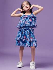 Pspeaches Girls Midi/Knee Length Casual Dress