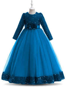 DPFABRICS Girls Maxi/Full Length Festive/Wedding Dress