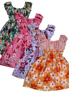 TVESA Girls Below Knee Casual Dress