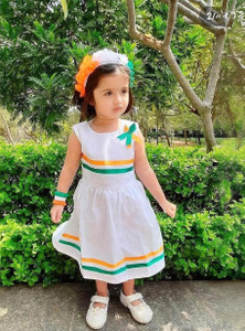 Ruyam Baby Girls Midi/Knee Length Casual Dress