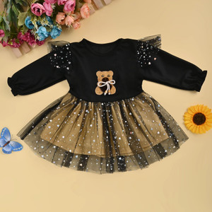 SANDBFASHION Baby Girls Below Knee Festive/Wedding Dress