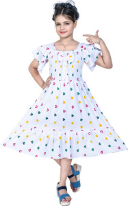 DSGARMENT Girls Midi/Knee Length Festive/Wedding Dress