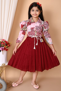j.n.s rozina Indi Girls Below Knee Festive/Wedding Dress