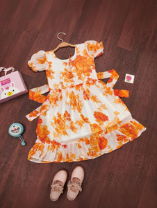 Aabhilasha Girls Below Knee Party Dress
