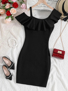 Dhanoo Fashion Girls Below Knee Party Dress