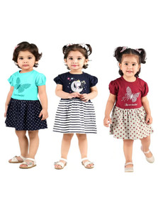 Cute N Tight Indi Baby Girls Midi/Knee Length Casual Dress