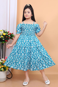 SHREESHYAMDARBAR Indi Girls Below Knee Festive/Wedding Dress