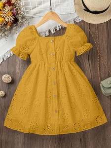 MENSBIT Girls Midi/Knee Length Casual Dress