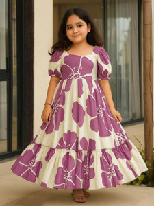 fastvilla Girls Maxi/Full Length Festive/Wedding Dress