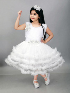 Maher Dresses Indi Girls Below Knee Festive/Wedding Dress