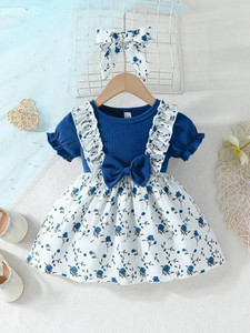 Dhanurdharaya fashion Indi Baby Girls Midi/Knee Length Casual Dress