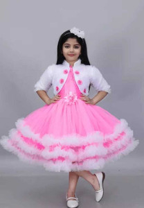 SMS DRESSES Girls Below Knee Festive/Wedding Dress