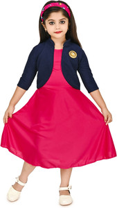 CHANDRIKA LIFESTYLE Girls Calf Length Party Dress