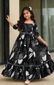 A K DESIGNERS Indi Girls Maxi/Full Length Casual Dress