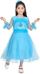Zenat Girls Below Knee Party Dress