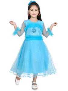 Zenat Girls Below Knee Party Dress