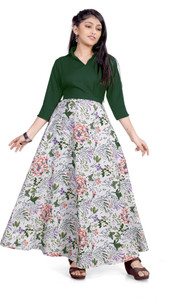 Meraki Fab Girls Maxi/Full Length Casual Dress