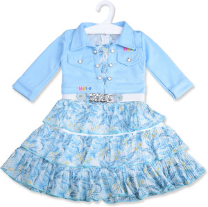 Worton Fashion Girls Below Knee Party Dress