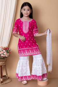 Afrin Dresses Girls Midi/Knee Length Festive/Wedding Dress