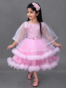 Zenat Girls Calf Length Party Dress