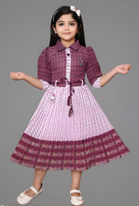 BISAL Indi Girls Calf Length Casual Dress