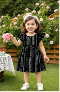 SADAB FASHION Indi Baby Girls Below Knee Casual Dress