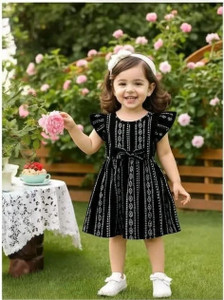 SADAB FASHION Indi Baby Girls Below Knee Casual Dress