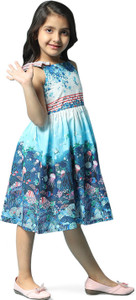 BIBA Indi Girls Midi/Knee Length Casual Dress