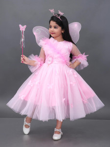 DS DRESSES Girls Calf Length Casual Dress