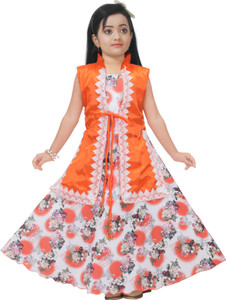 UNICKFASHION Indi Girls Maxi/Full Length Festive/Wedding Dress