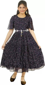 SRA FASHION Girls Maxi/Full Length Party Dress