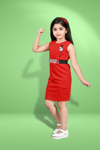 BARKAT DESIGNING PLANET Girls Midi/Knee Length Casual Dress