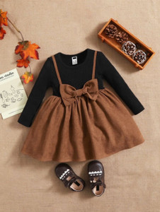 MINI PAWS Indi Baby Girls Calf Length Casual Dress
