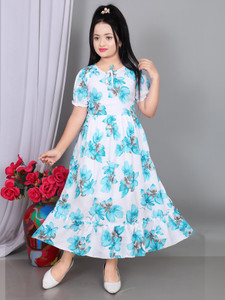 SHREESHYAMDARBAR Girls Midi/Knee Length Casual Dress