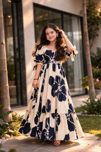 vadli fashion Girls Maxi/Full Length Casual Dress