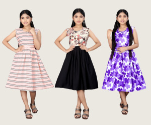 wwo Girls Midi/Knee Length Casual Dress