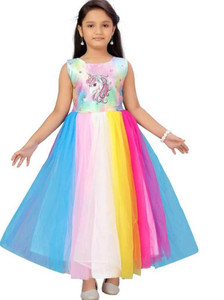 VIVEKGARMENT Girls Maxi/Full Length Party Dress
