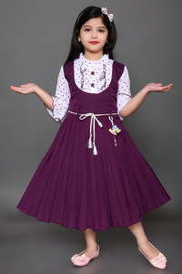 MM KOLKATA GARMENTS Indi Girls Below Knee Casual Dress