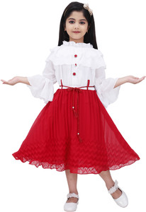 BISAL Indi Girls Calf Length Festive/Wedding Dress