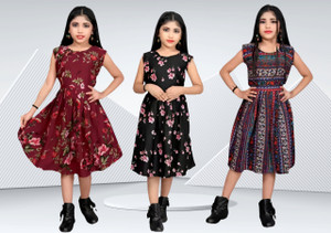 wwo Girls Midi/Knee Length Casual Dress