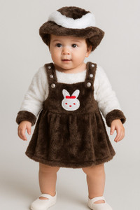 Mohuya Indi Baby Girls Below Knee Casual Dress